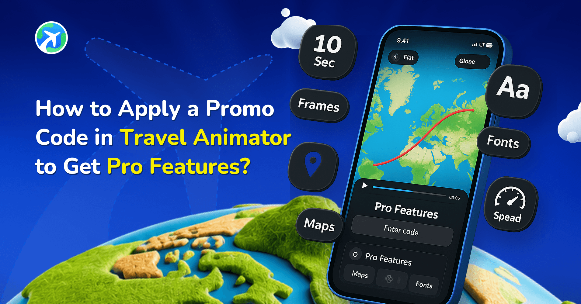 How to Apply a Promo Code in Travel Animator to Get Pro Features?