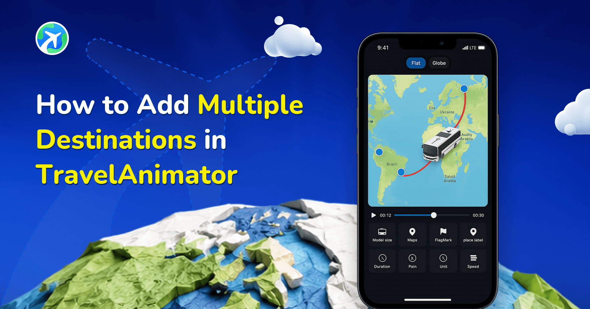 How to Add Multiple Destinations in TravelAnimator