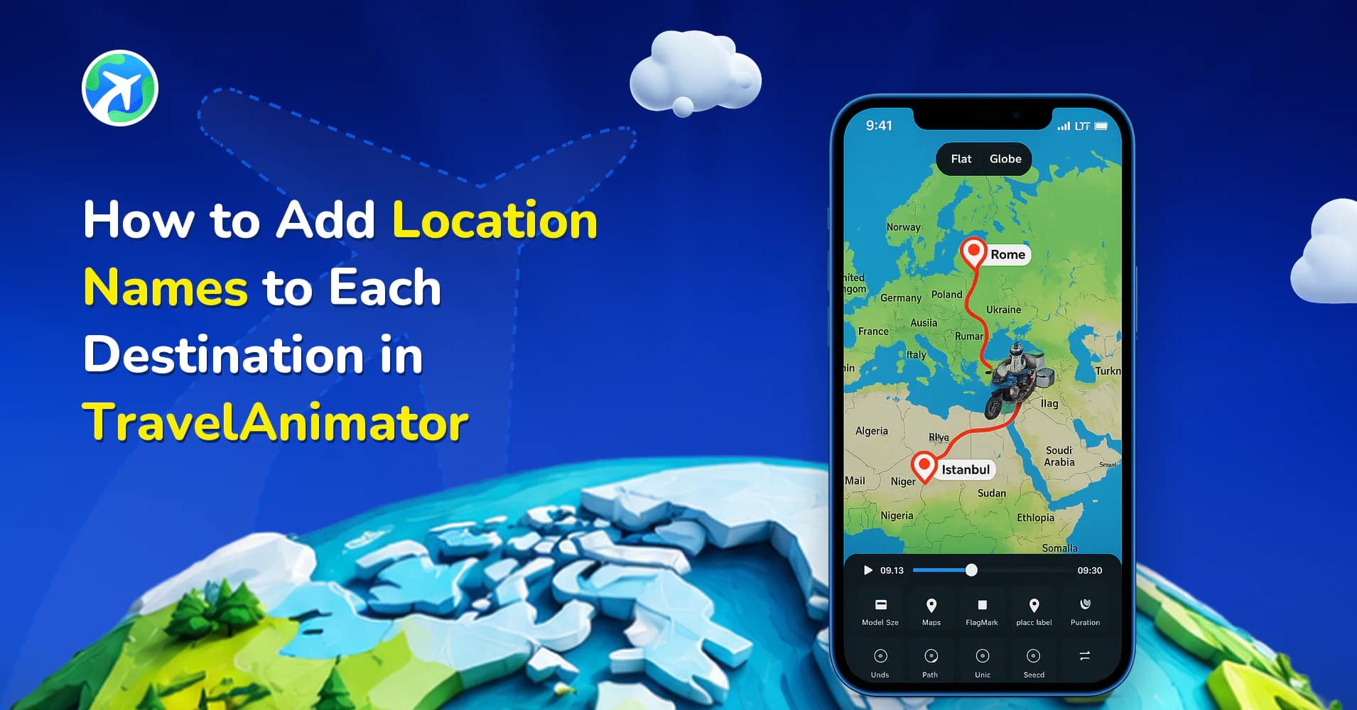 How to Add Location Names to Each Destination in TravelAnimator