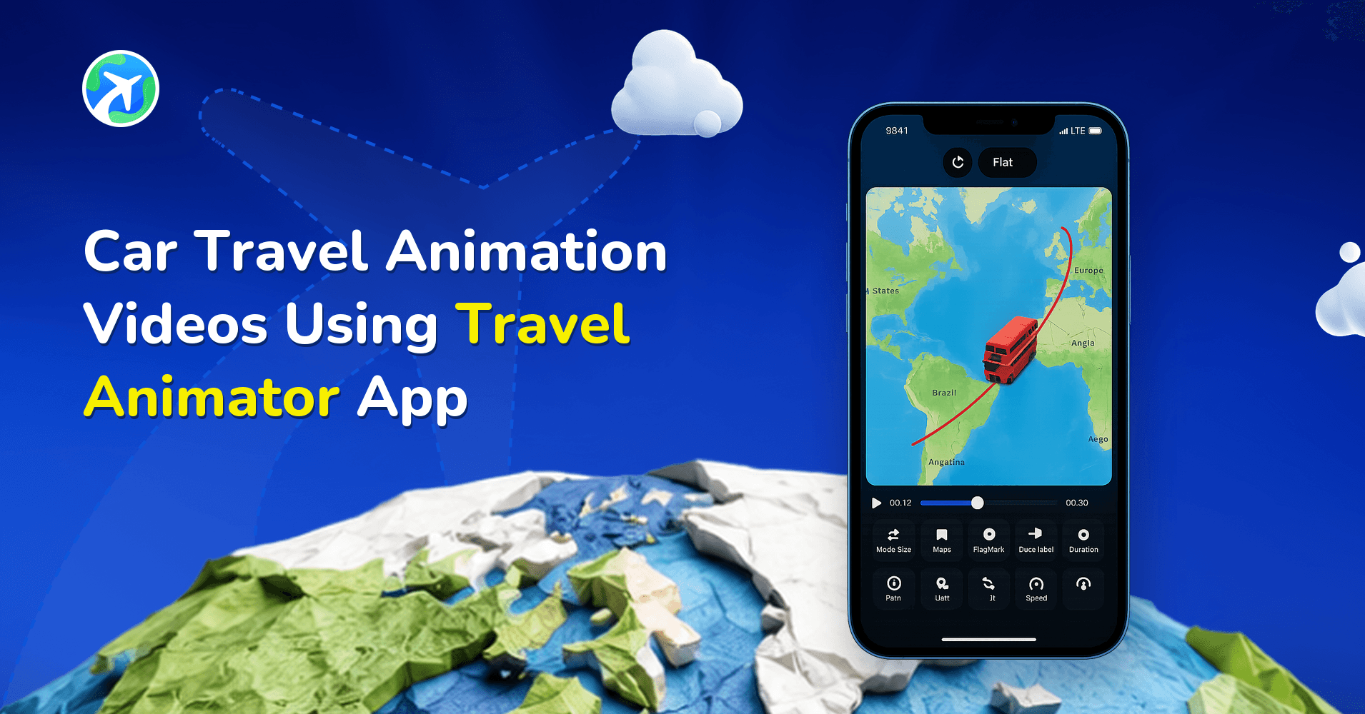 Car Travel Animation Videos Using Travel Animator App