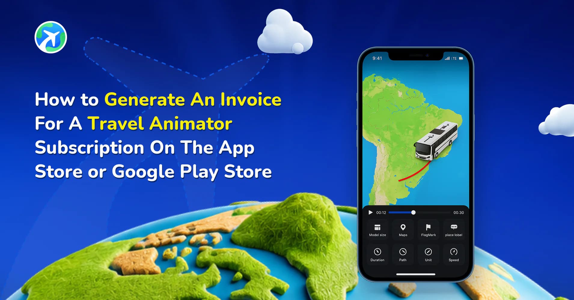 How to Generate An Invoice For A Travel Animator Subscription On The App Store or Google Play Store