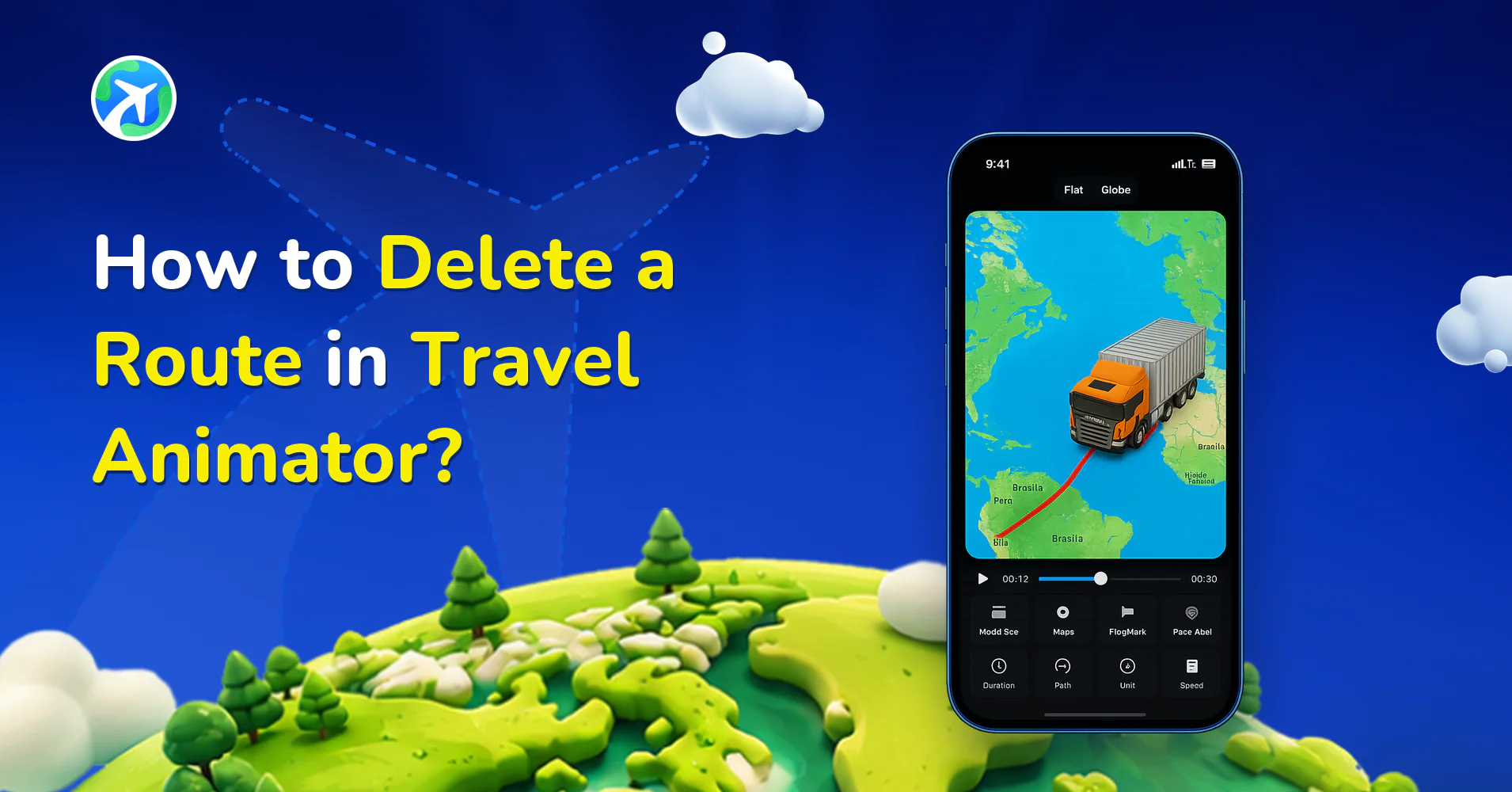 How to Delete a Route in Travel Animator?