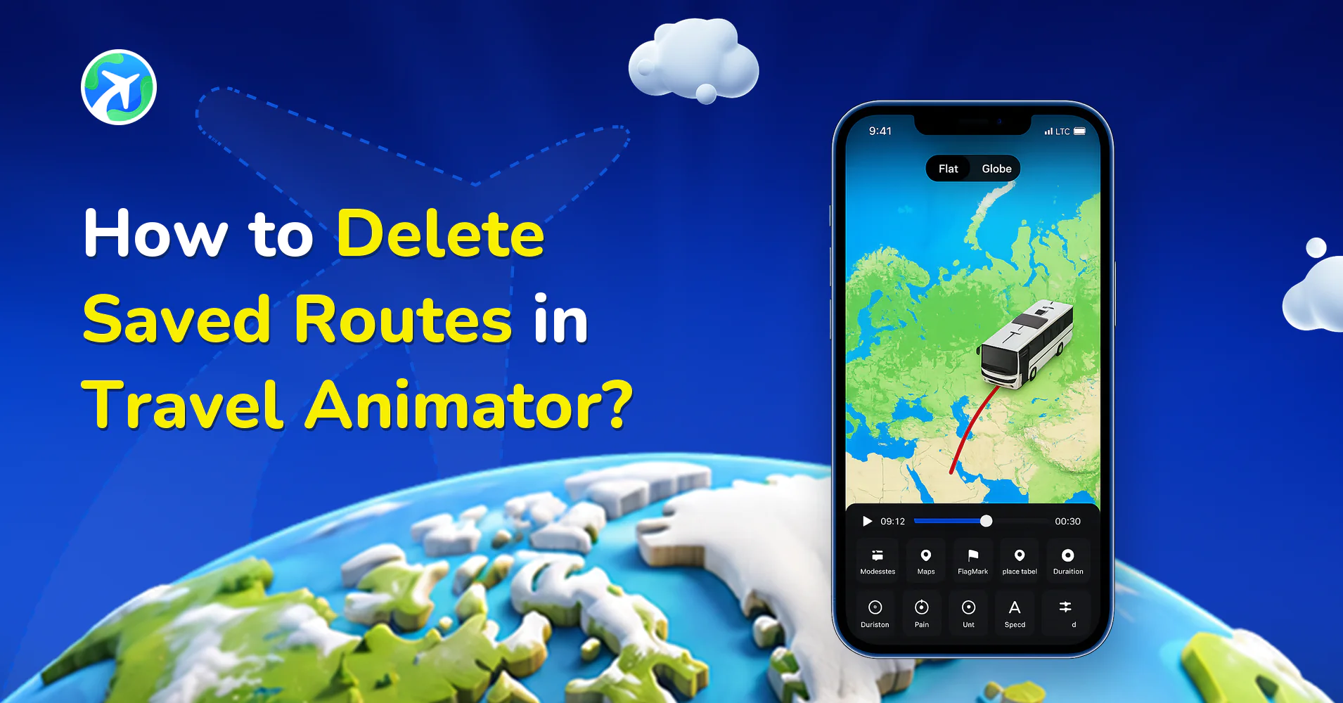 How to Delete Saved Routes in Travel Animator?