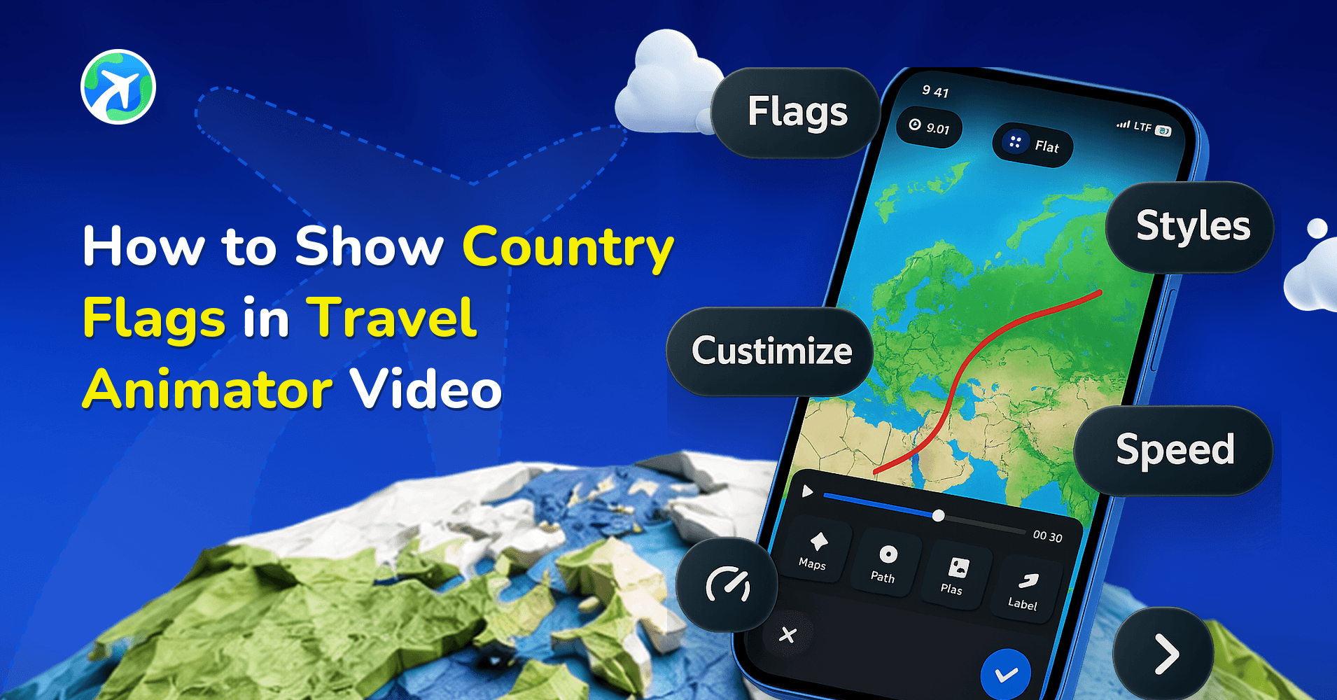 How to Show Country Flags in Travel Animator Video