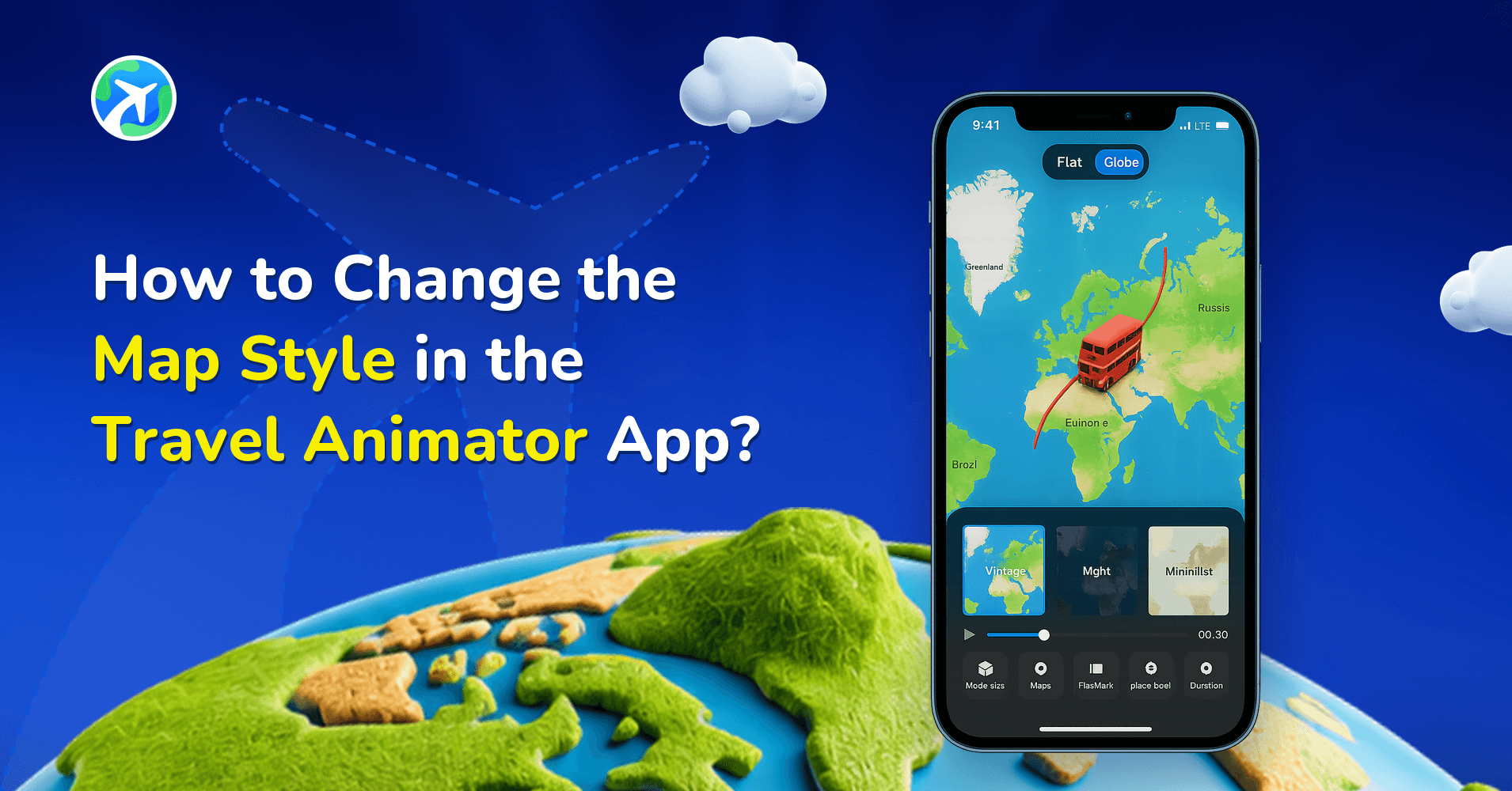 How to Change the Map Style in the Travel Animator App?