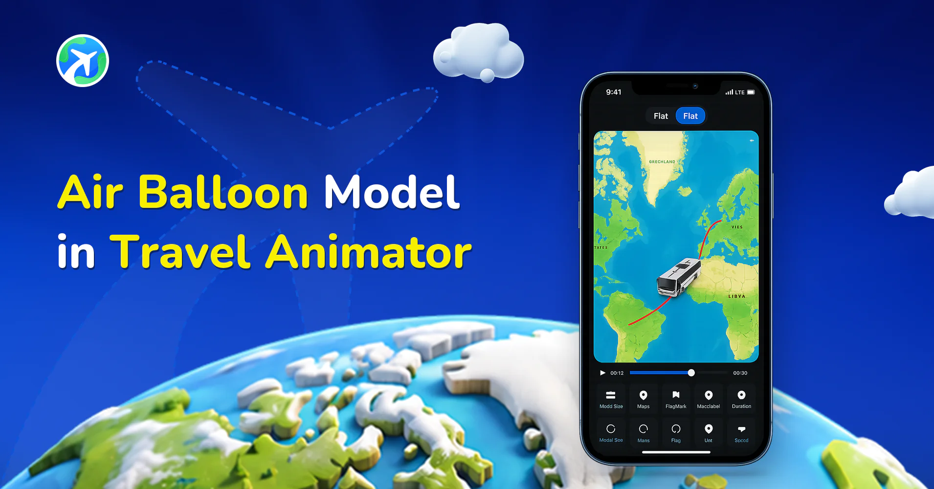 Air Balloon Model in Travel Animator
