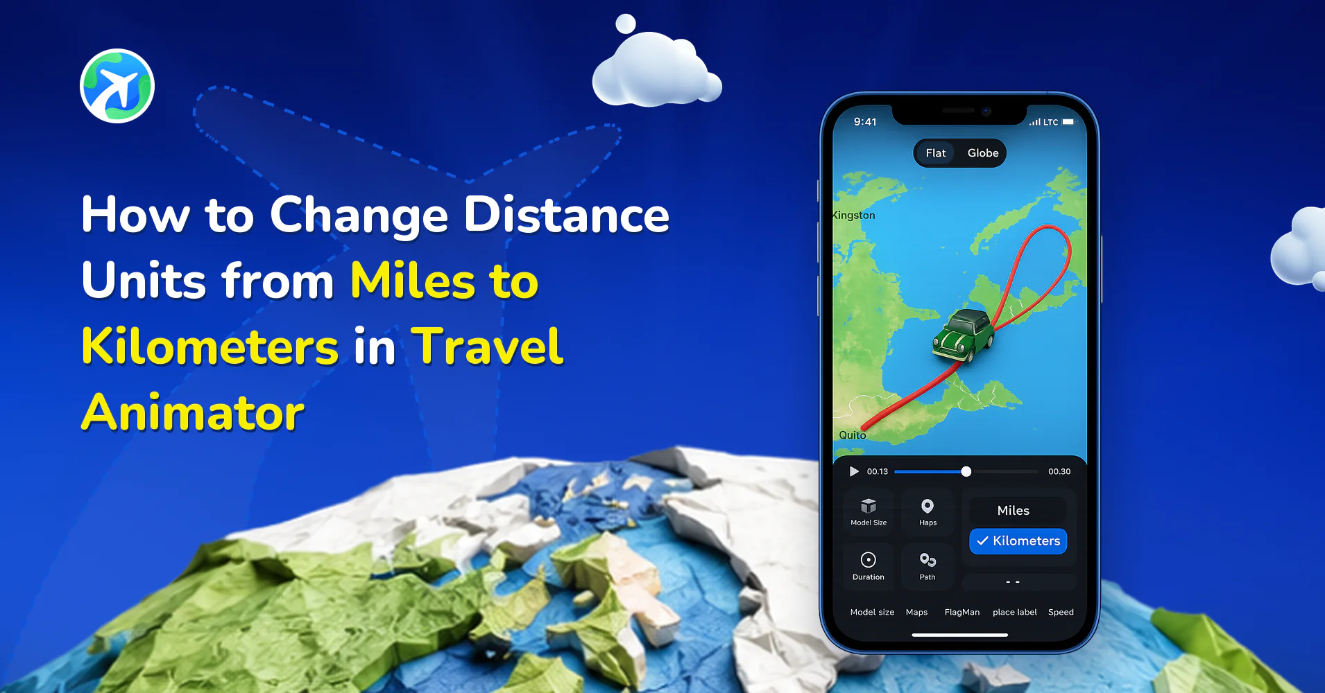 How to Change Distance Units from Miles to Kilometers in Travel Animator