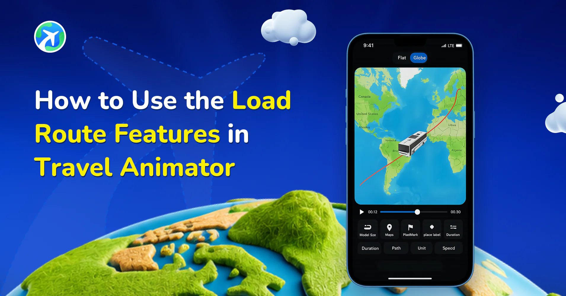 How to Use the Load Route Features in Travel Animator
