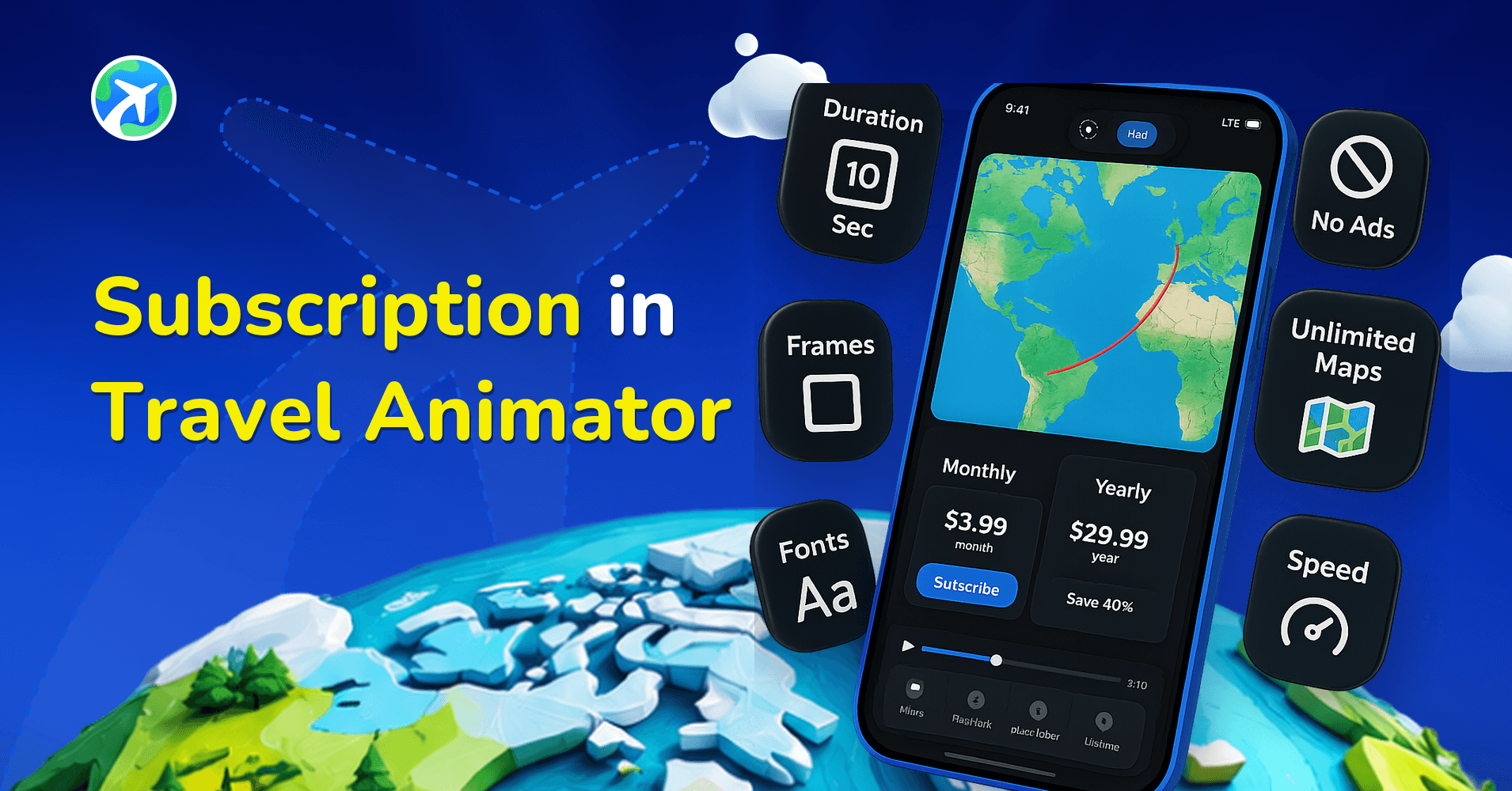 Subscription in Travel Animator