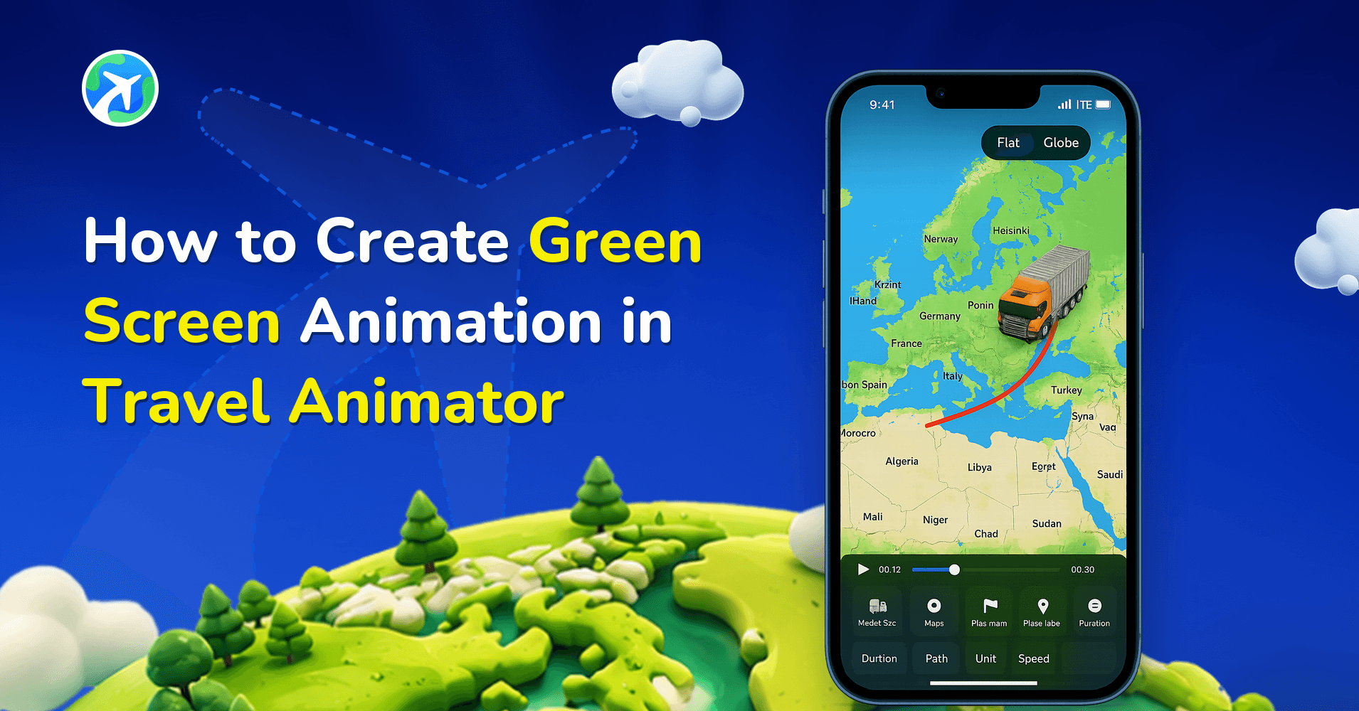 How to Create Green Screen Animation in Travel Animator