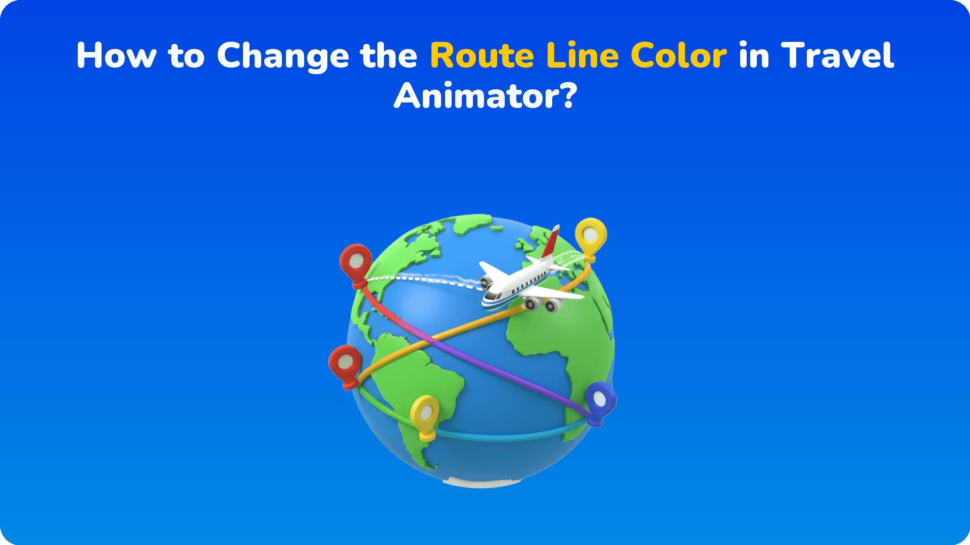 How to Change the Route Line Color in Travel Animator?
