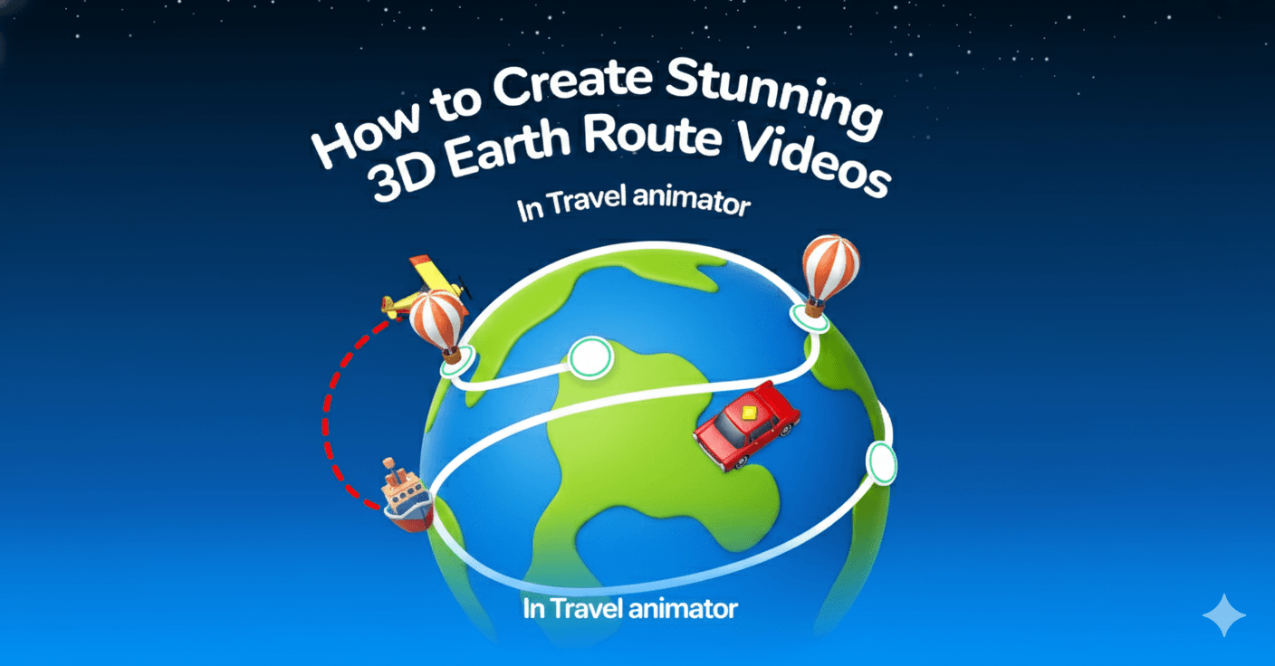 How to Create Stunning 3D Earth Route Videos in TravelAnimator