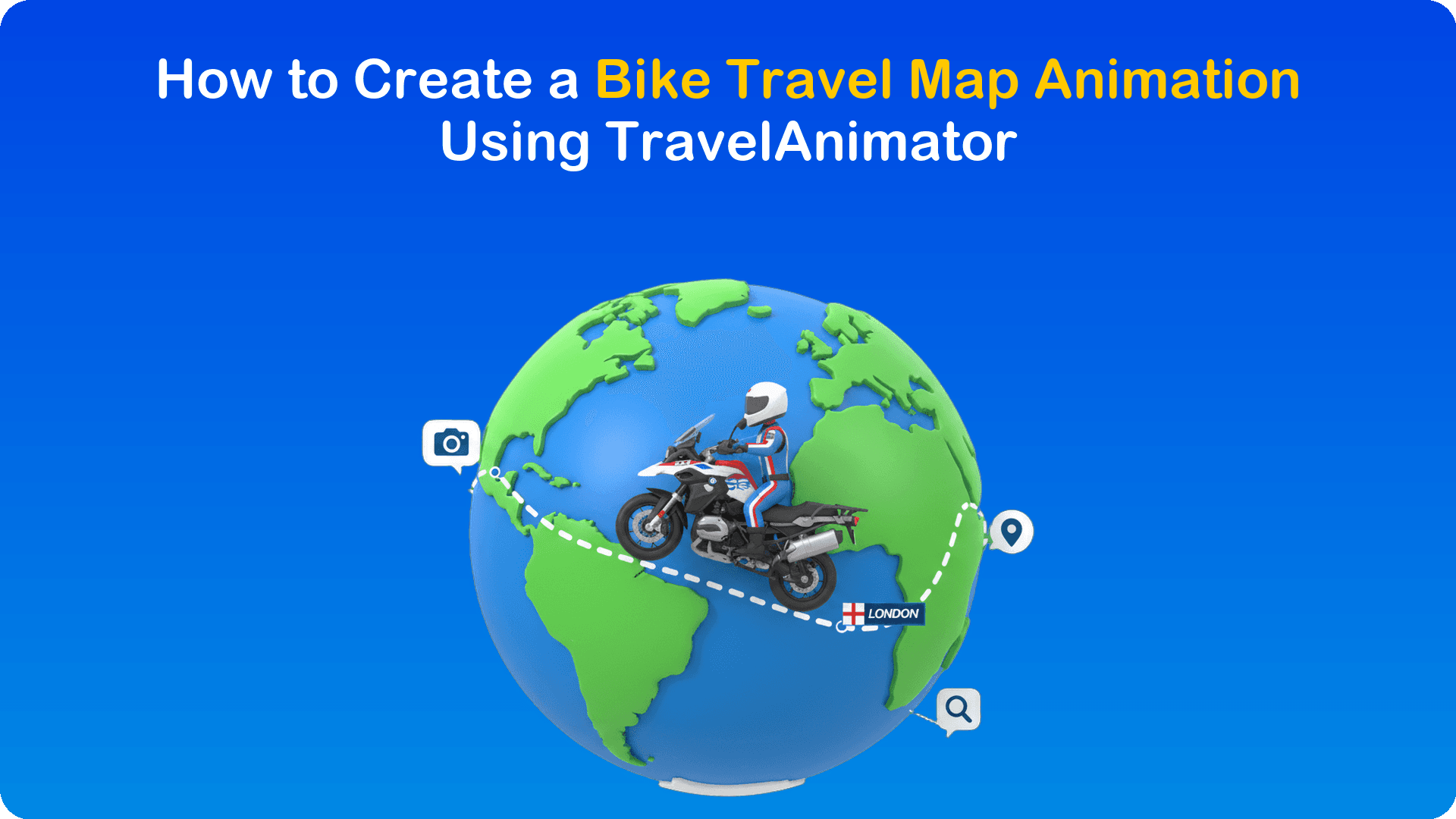 How to Create a Bike Travel Map Animation Using TravelAnimator