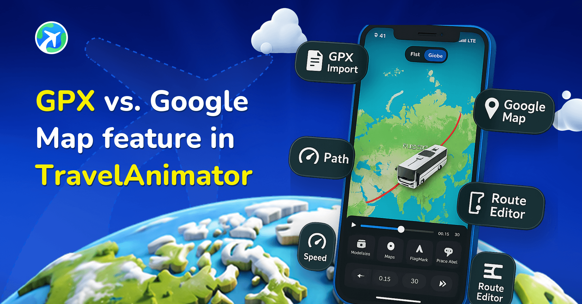 GPX vs. Google Map feature in TravelAnimator