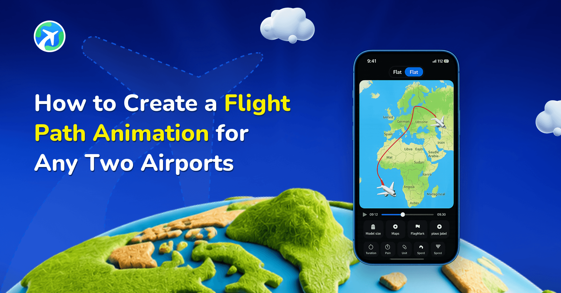 How to Create a Flight Path Animation for Any Two Airports