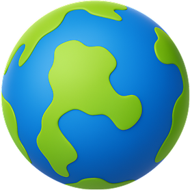 Cartoon earth map style